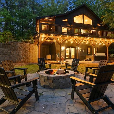 Lux Mtn Cabin - Hot Tub, Fire Pit, Game Room Franklin Exterior photo