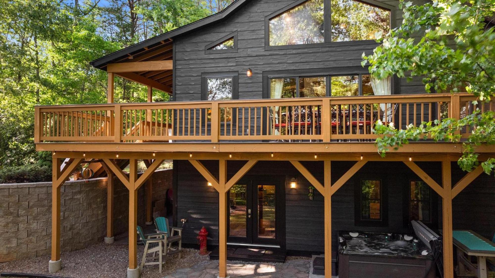 Serene Mountain And Sunset Views 3Bd Cabin Franklin Exterior photo