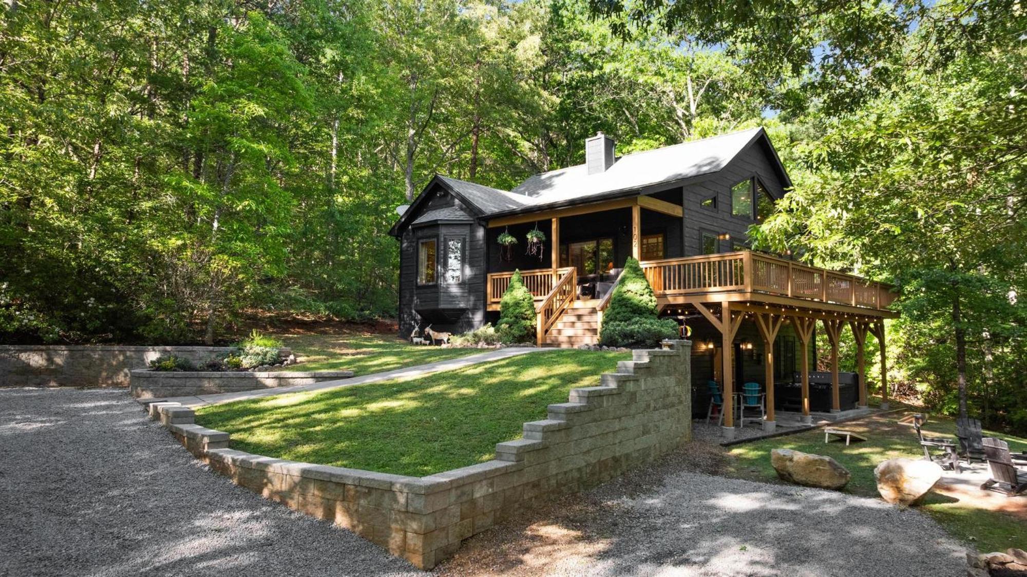 Lux Mtn Cabin - Hot Tub, Fire Pit, Game Room Franklin Exterior photo